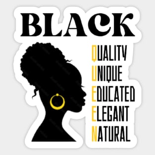 Black Queen, Afro Black Girl Sticker